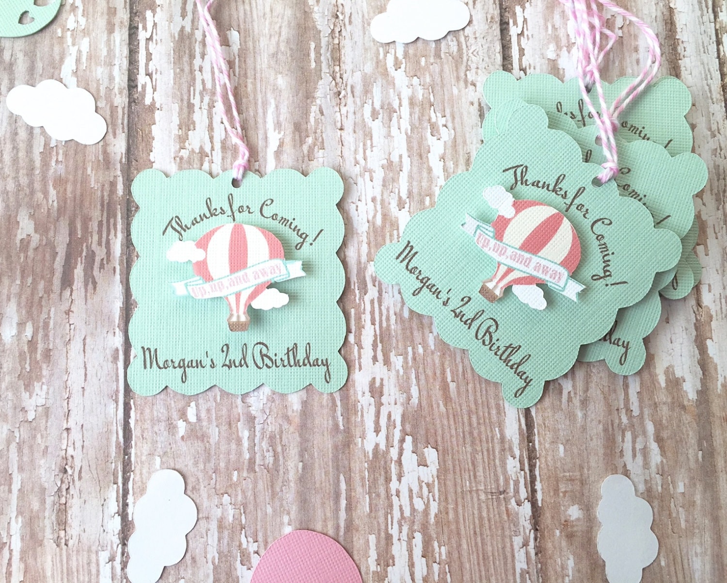 Personalized Birthday favor tags First Birthday favor tags
