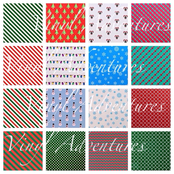 Christmas Pattern Vinyl | christmas holiday pattern vinyl small 1 sheet by Christmas Pattern Vinyl | christmas holiday pattern vinyl small 1 sheet by