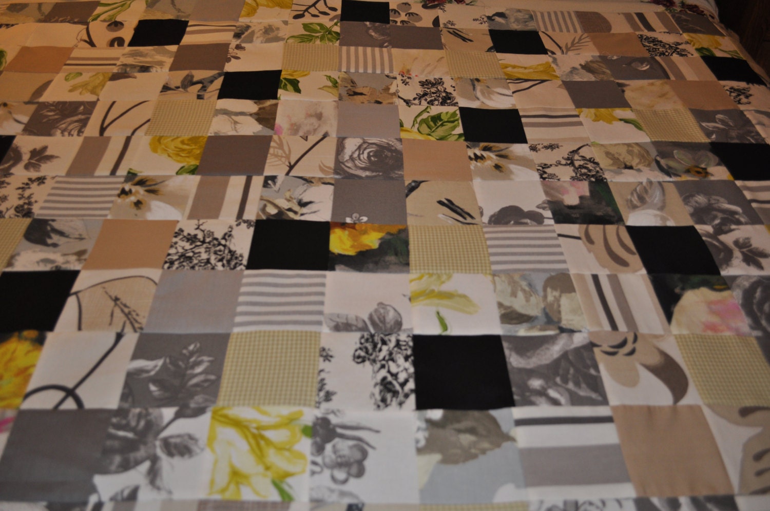 Handmade Patchwork Sofa Throw Bed Throw by PrettyPatchworkPiece