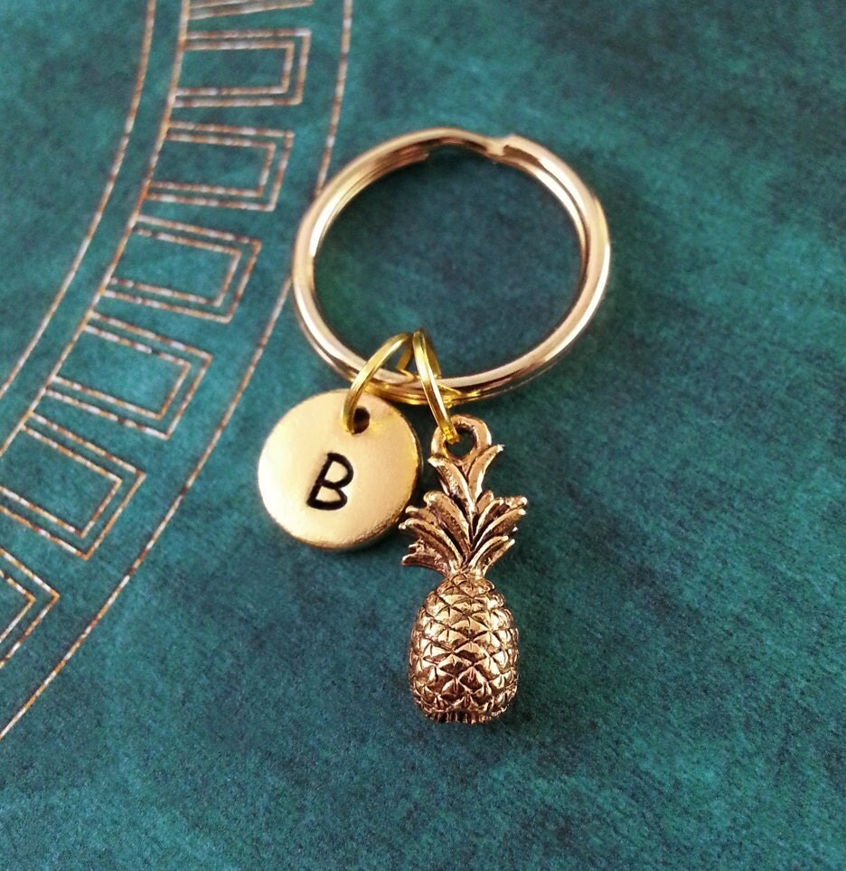 mini pineapple pop it keychain