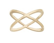 Solid Gold Criss Cross Ring - Yello w, Rose or White Gold - X ring ...