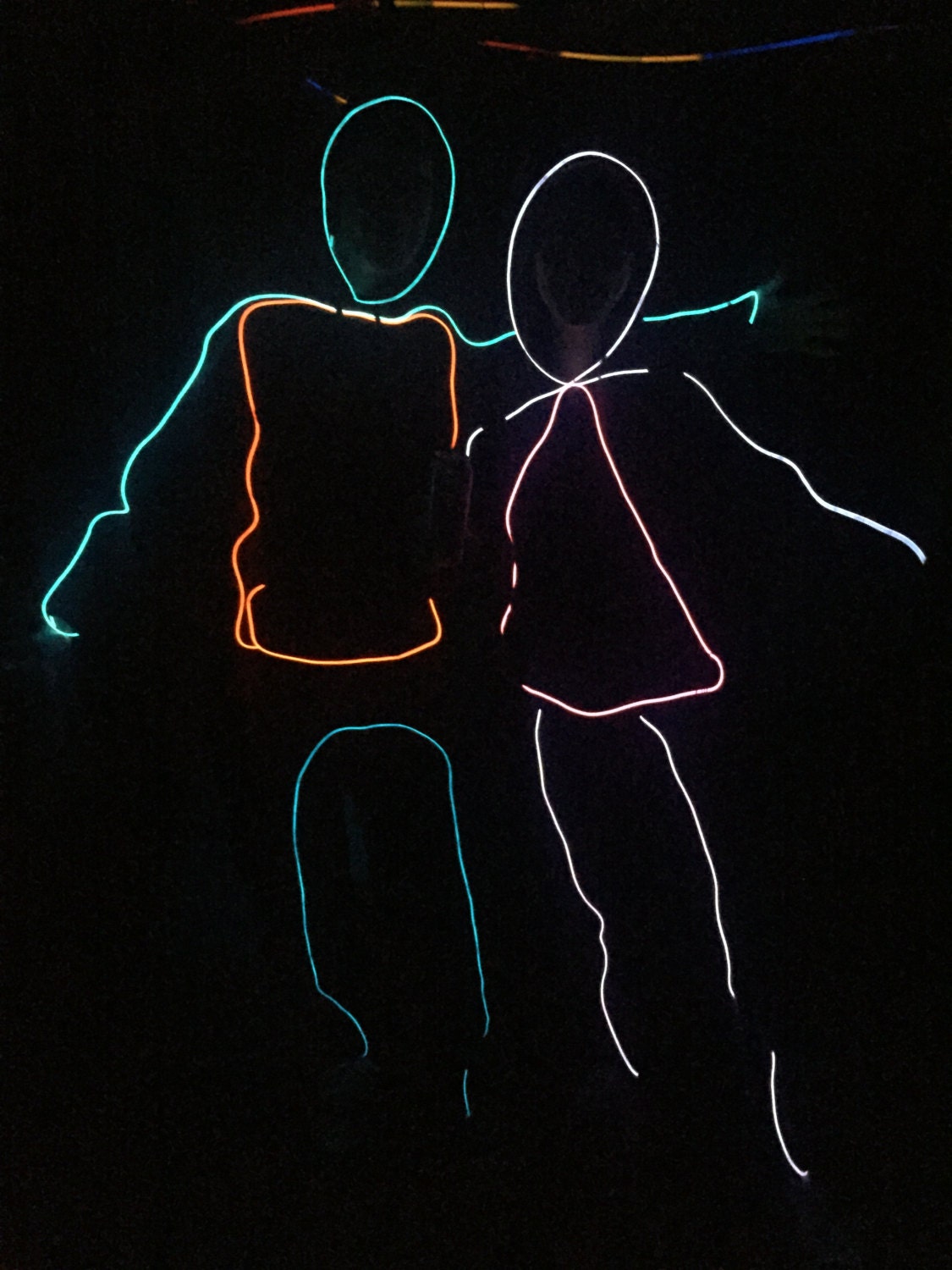 Light Up EL Wire Stick Figure Costume by NeonGear on Etsy