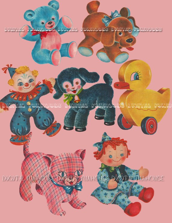 Printable Animal Toys | baby animal toys clip art printable nursery by digitalfunhouse Printable Animal Toys | baby animal toys clip art printable nursery by digitalfunhouse