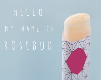 Rose Lip balm, Vegan, All Natural, Rose, Rosebud, One Oval tube