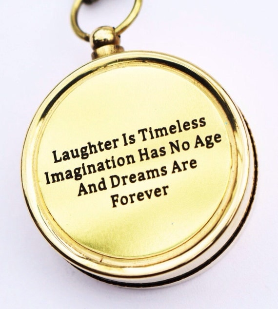 Walt Disney Quote Compass Necklace/ Graduation Gift Double