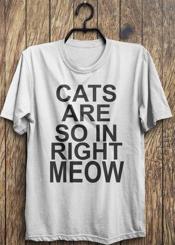 Cute CatT Shirt Cats are so in right meow t shirt by TrendingTops
