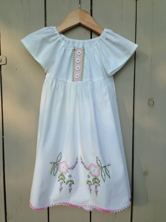 Toddler embroidered pillowcase dress by CamillesClothing on Etsy
