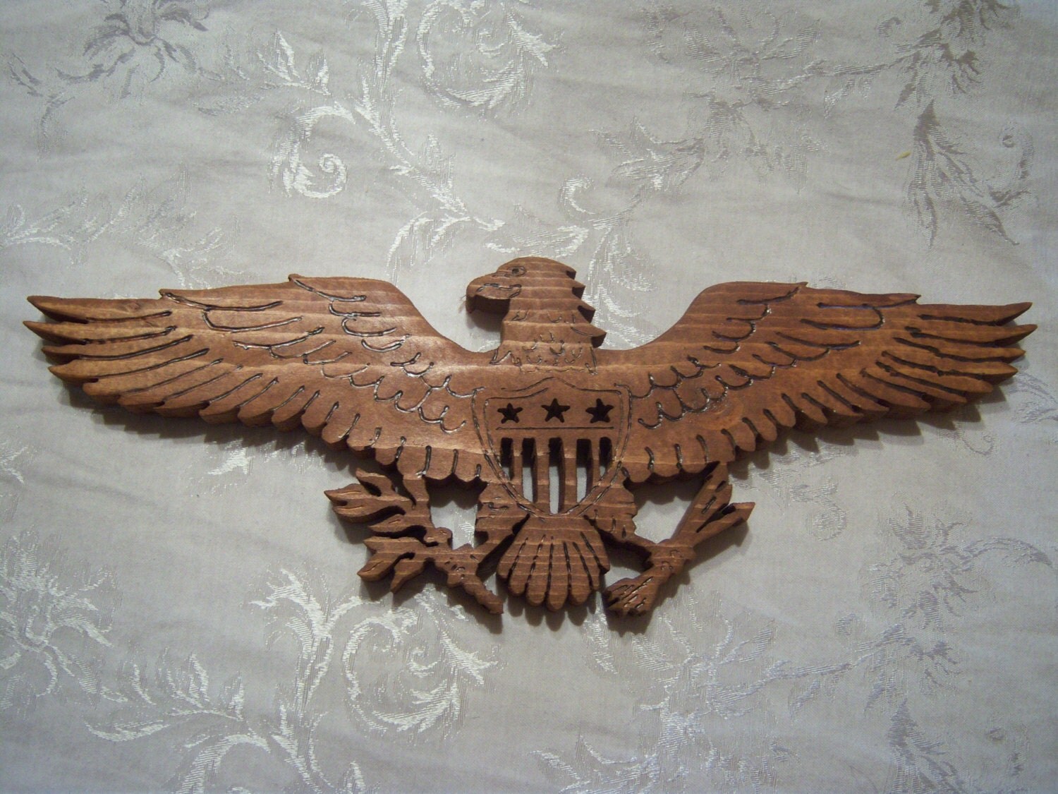 American Eagle wooden wall plaque
