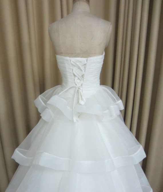 Layered Ruffled Organza with Horsehair Braid by IDoCoutureBridal