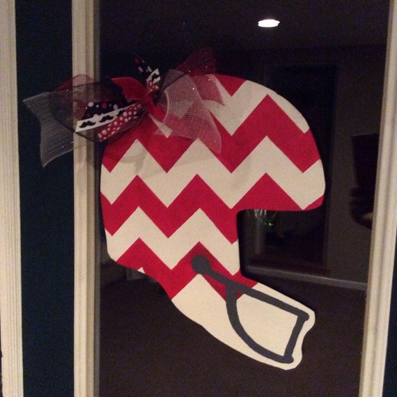 Football Helmet Door Hanger by TheeAlleyKat on Etsy