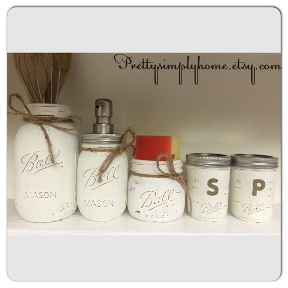 Mason Jar Kitchen Set Kitchen Utensils Kit Farmhouse Decor