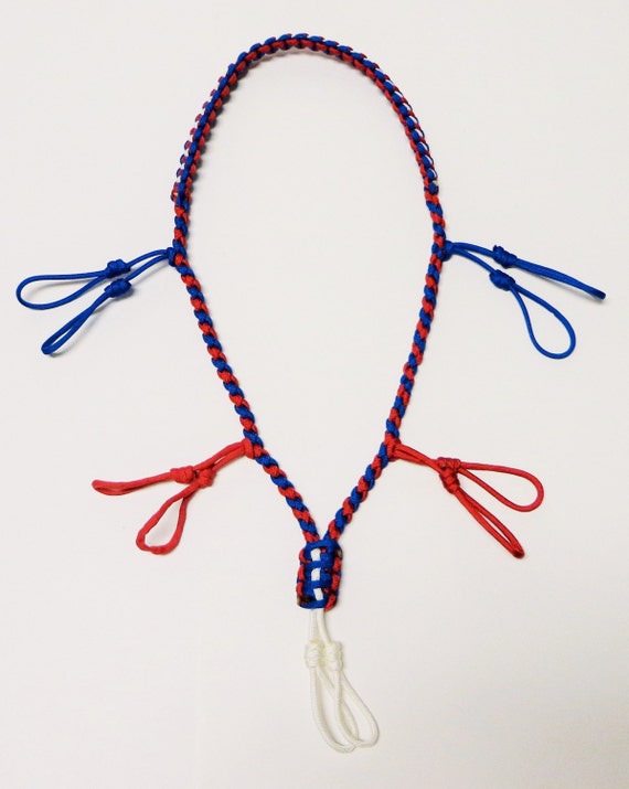 Custom Paracord Duck Call Lanyard Red White and Blue