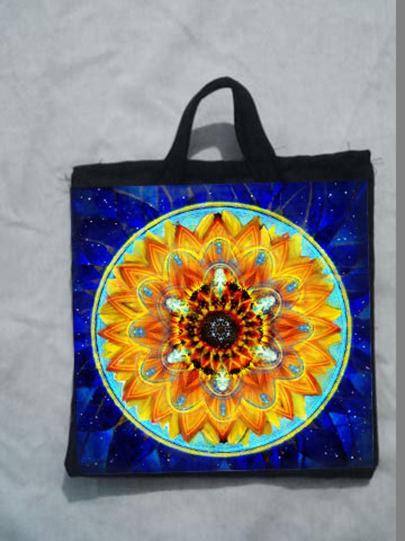 Fine art Potholder "Cosmic sunflower"