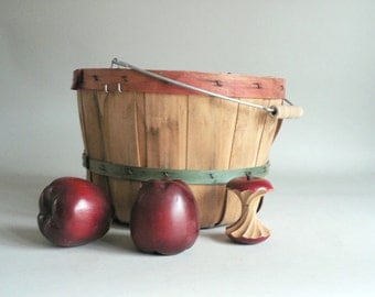 Bent Wood Orchard Basket With Handle