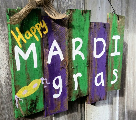 Mardi Gras Decor Door Decor Mardi Gras Sign by PaePaesPlace