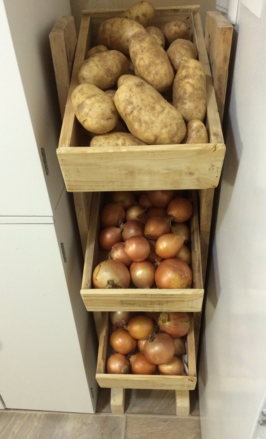 3 Tier Rustic Vegetable Bin