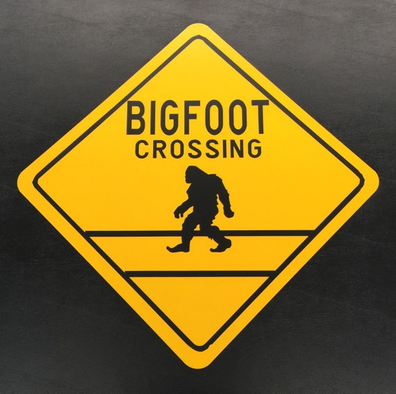 Bigfoot Crossing 16 inch by 16 inch point to point by SafariSigns