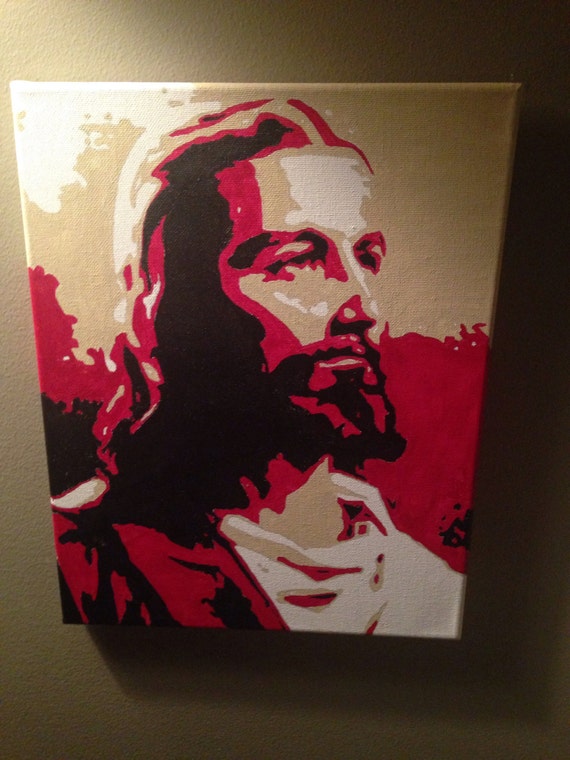 Items similar to Jesus Christ acrylic canvas Painting on Etsy