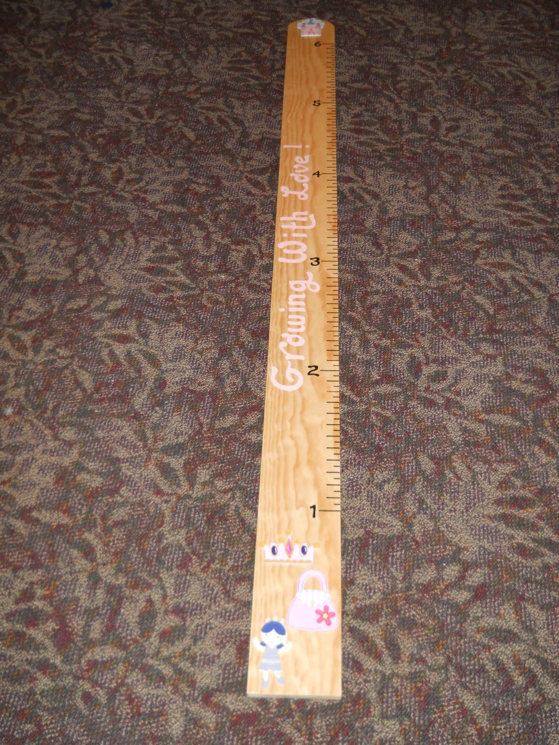 6 1/2 ft Wooden Growth Chart by GLANCES79 on Etsy