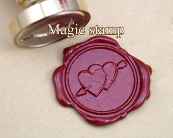 An arrow through two heart--1Pcs Custom Wax Seal Stamp, wedding stamp ,party wax seal stamp,initial wax seal stamp(DZ034)