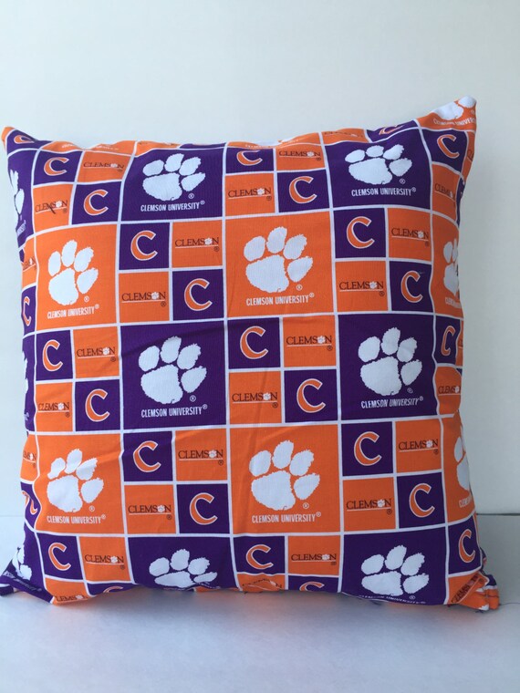 Clemson Tigers decorative pillow case is 16 by BigDealHandcrafted
