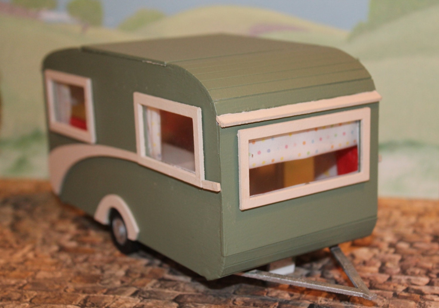 Dolls House Miniature Caravan Half inch scale 24th Kit Old