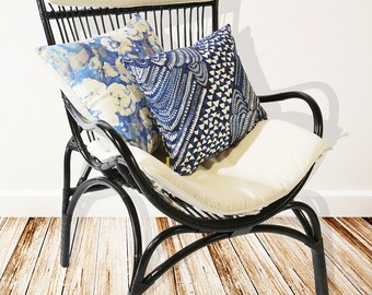 Rattan Lounge Chair in Black
