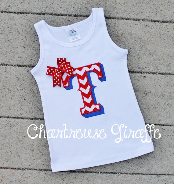 Girl's Texas Ranger's Baseball inspired Tank Top shirt