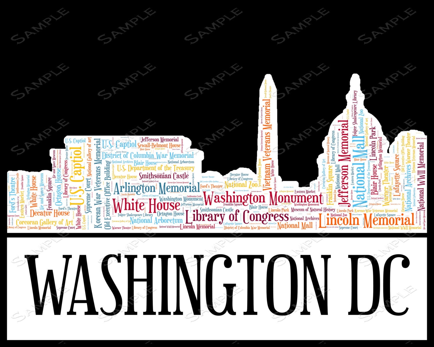 for souvenir 60th birthday ideas Personalized Washington by JDPGifts DC Skyline Birthday Gifts