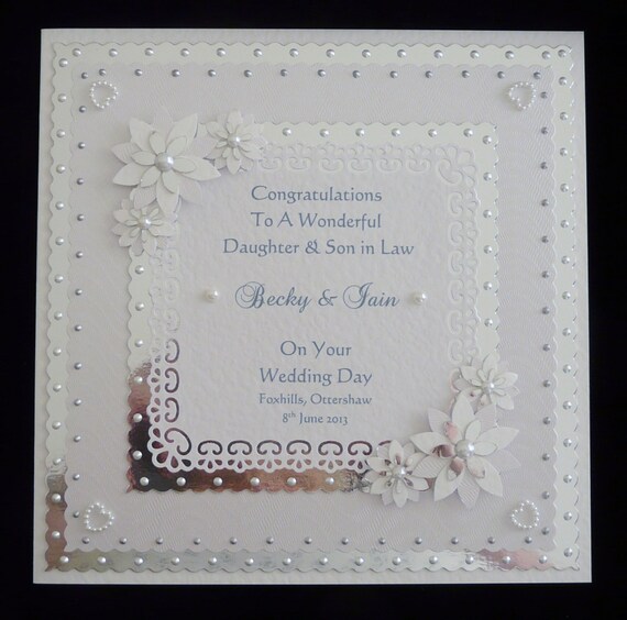 Large Handmade Personalised Wedding Day Congratulations Card Large Handmade Personalised Wedding Day Congratulations Card