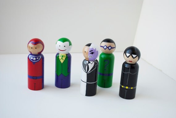 Set of 5 Villians by JWitzmanDesign on Etsy