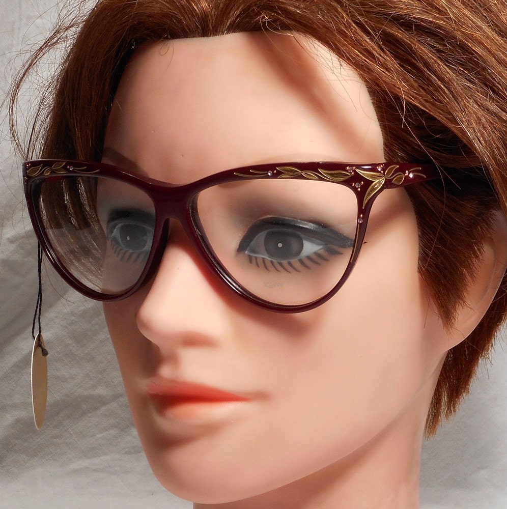 Fabulous Vintage Sunglasses Lunettes Eyeglasses 1970 Carved Decorated Frame France Haute Juice