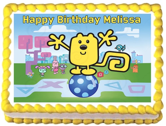 Items similar to WOW WOW WUBBZY Birthday Edible image Cake topper ...