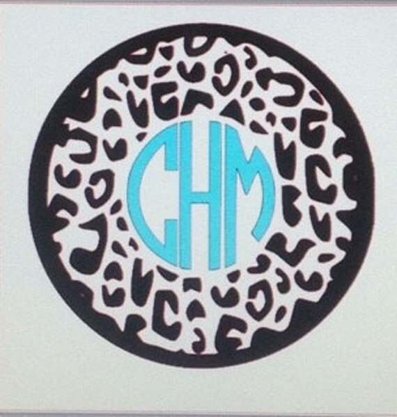 Adorable Cheetah Print Border With Circle by DesignByKailey