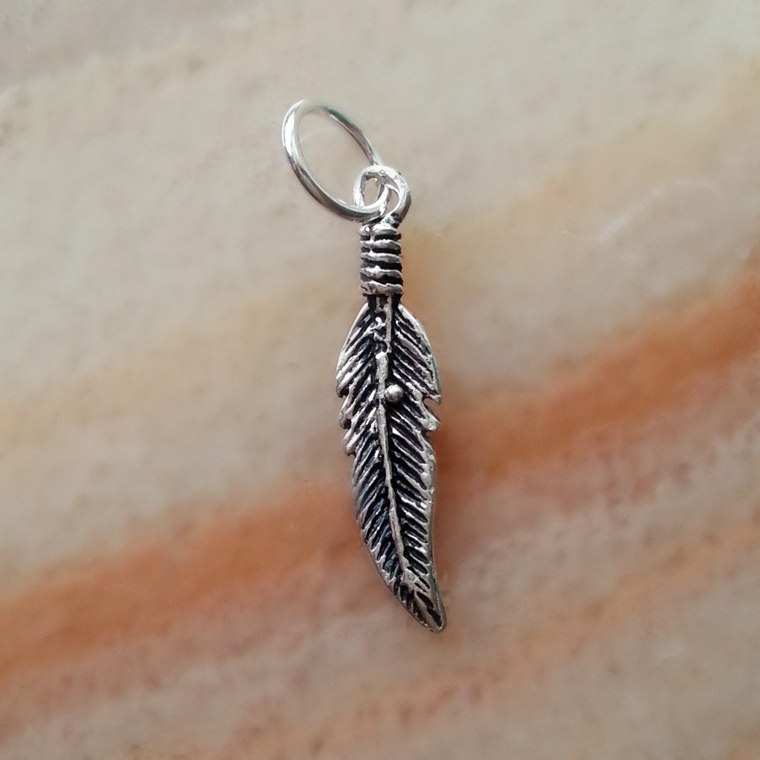 Sterling Silver Feather Charm Wholesale Jewelry Supply