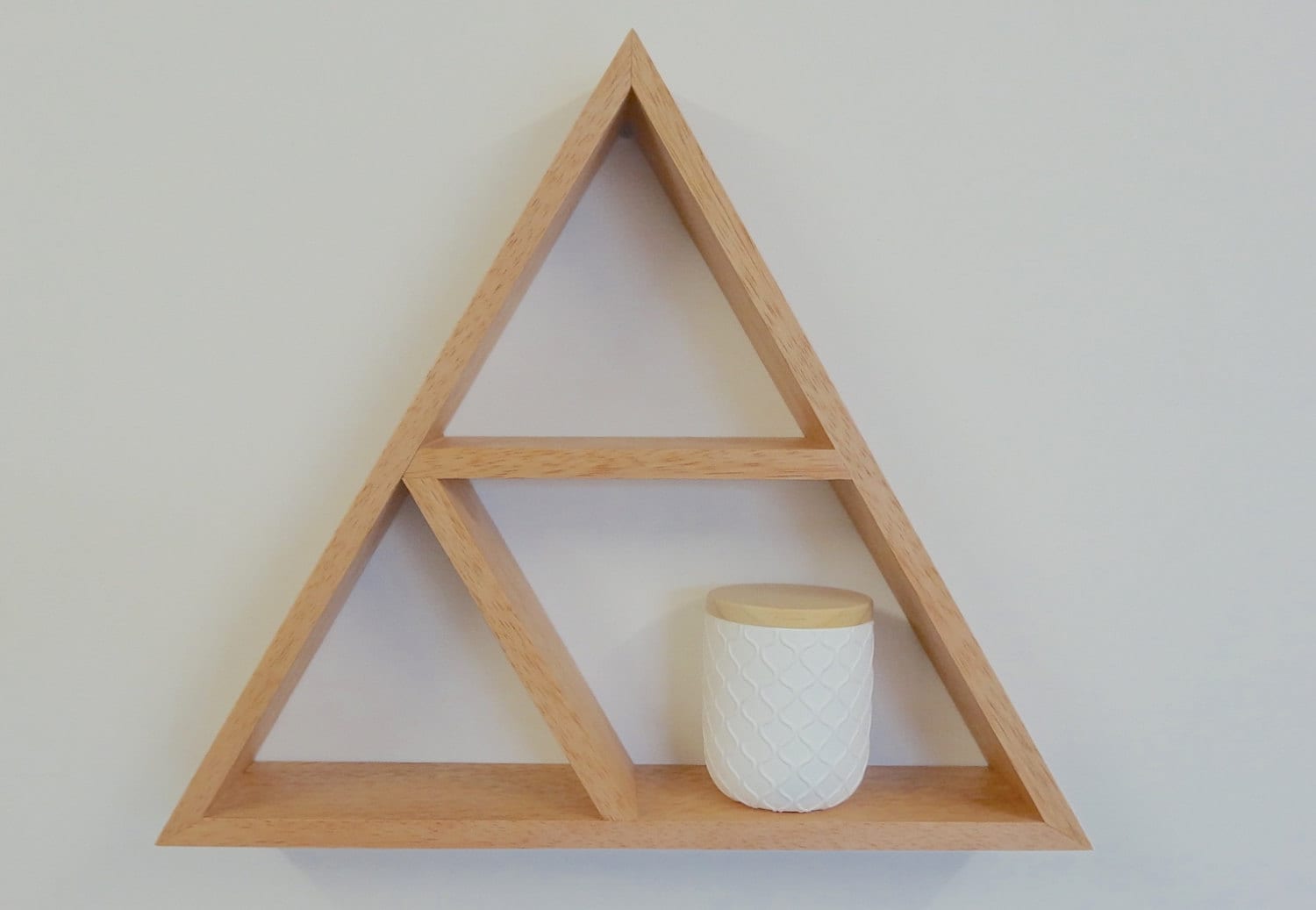 Triangle Wooden Shelf // Geometric Shelf // by WoodBeDesignsByMoo