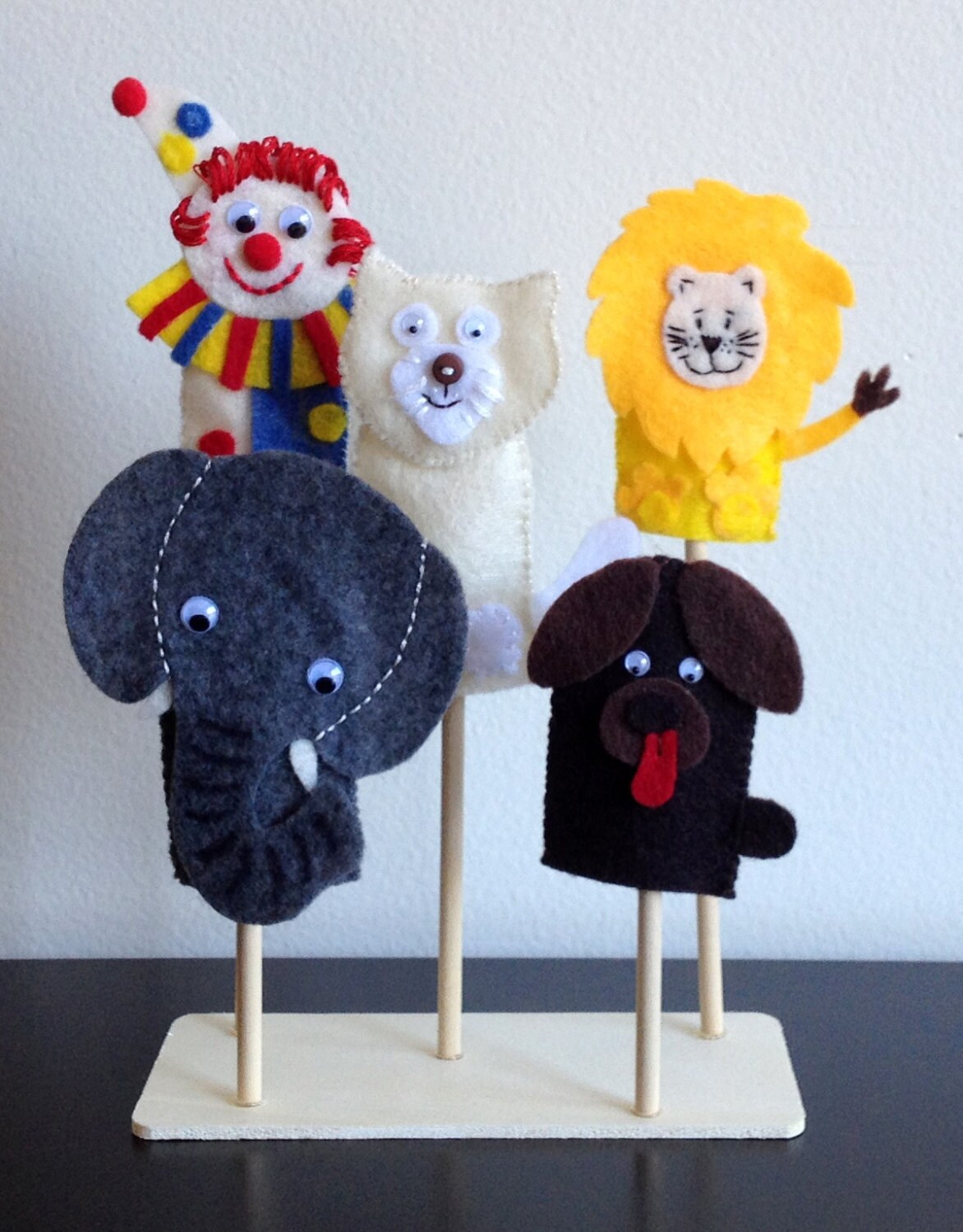 Circus Joker Finger Puppets Joker/ by KrupaParanjape on Etsy