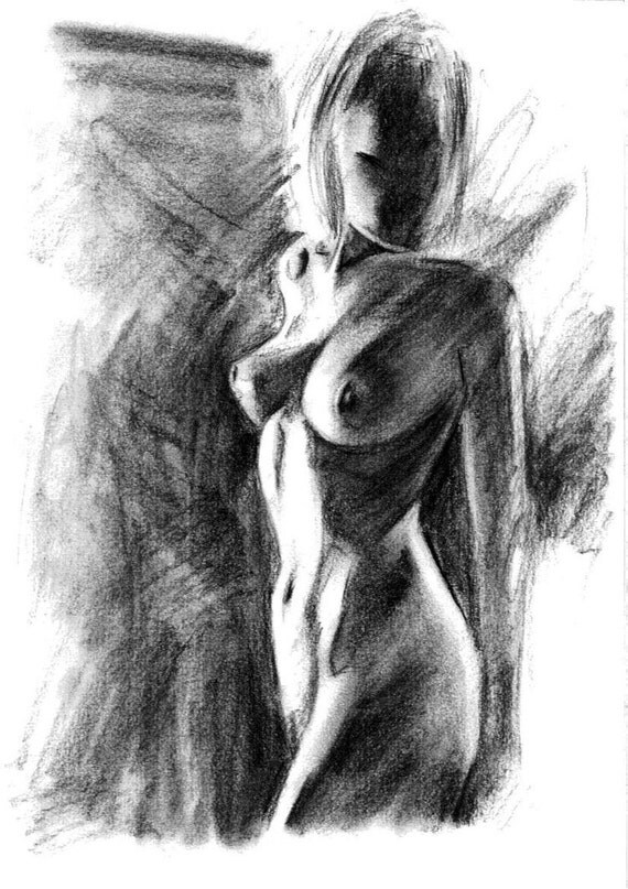 Pencil Drawing Woman Naked 20