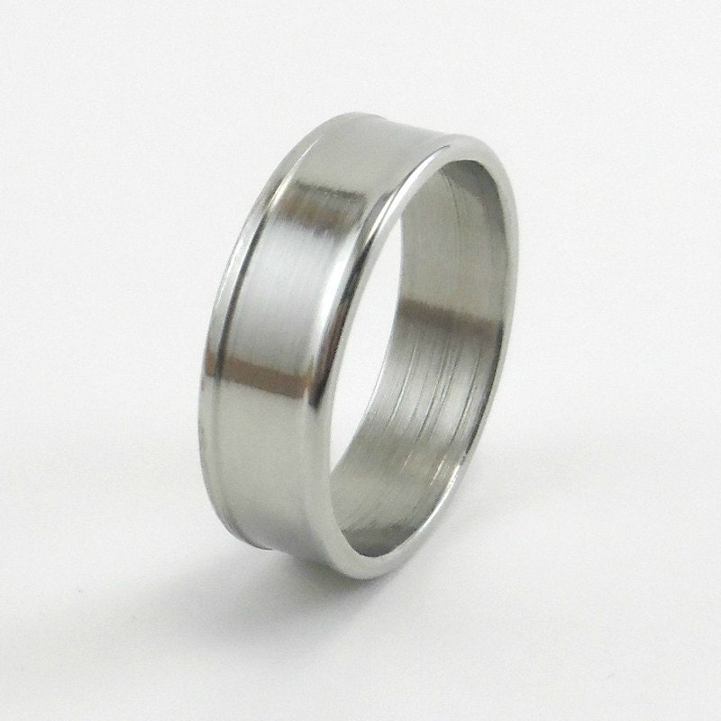 Men's Stainless Steel Ring Casual Ring Mens by HammerandLathe