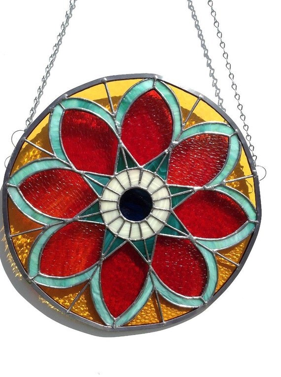 Mandala Stained Glass By Adonidesigns On Etsy