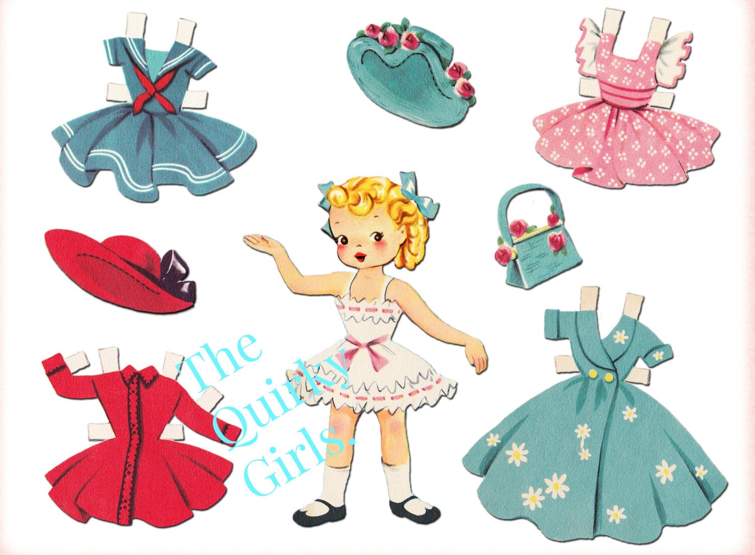 vintage paper dolls. 1940's Sweethearts by Thequirkygirls