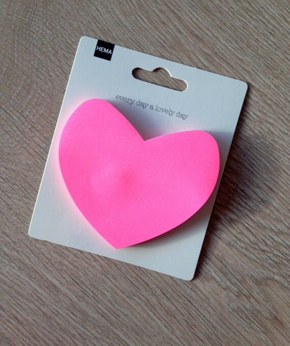 Heart shaped Hema sticky notes by SharonStationery on Etsy