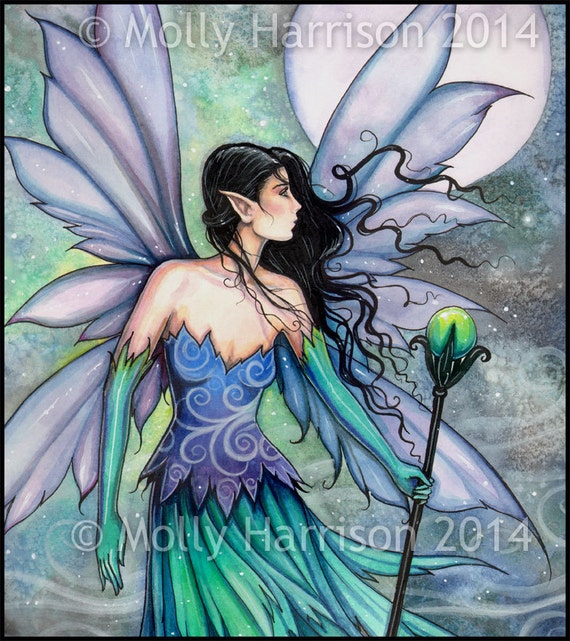 Cry of the Wind Fairy Fine Art Giclee Print Fantasy Art by