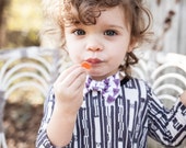 charcoal and white soft jersey baby top Supayana