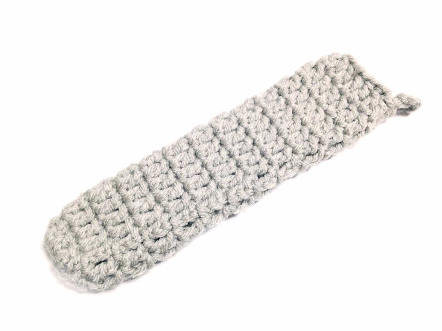 Light Gray Crocheted Pot Handle Cover