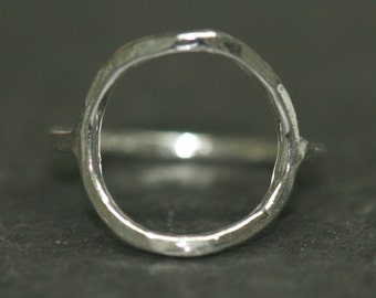 Circle Ring, Eternity Ring, Size 4, Shapes Ring, Pinky Circle Ring, Fine Silver Ring, Infinite RIng Eternal Handmade Maggie McMane Designs