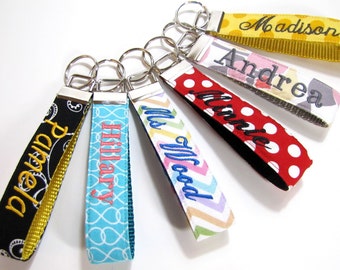 Personalized Wristlet Keychain Key Chain, Key Fob, Monogrammed Gift, Personalized Key Chain Teacher Appreciation Teacher Gift