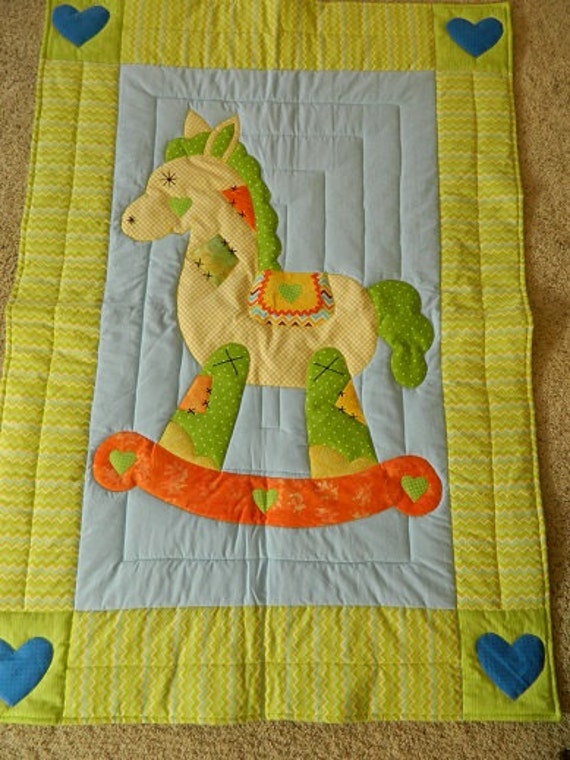 rocking-horse-quilt-yellow-and-green