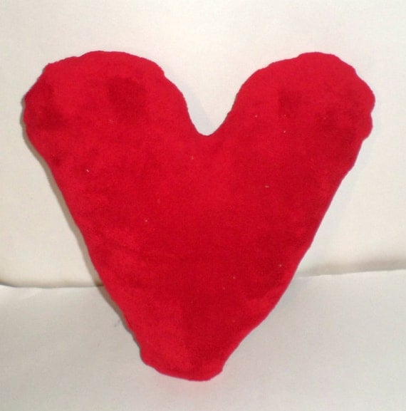 plush heart pillow