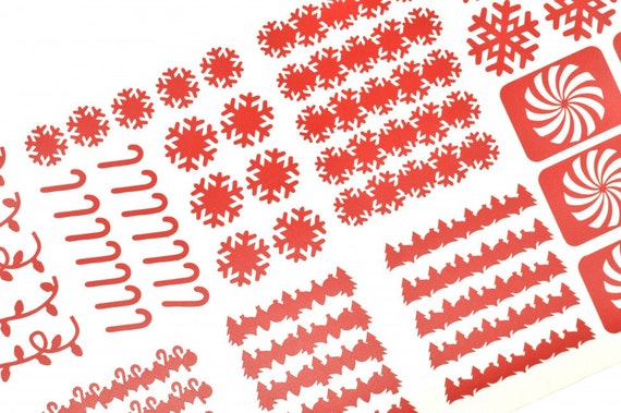 Winter Holiday Vinyl Nail Decal Sheet - Limited Edition